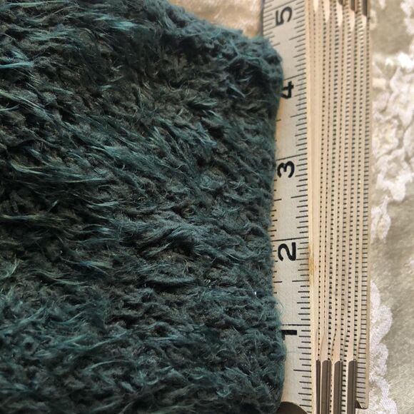 Skies are Blue Sz 0X Teal Green Blue Eyelash Cardigan Used Pit to Pit 24 1/2" - Picture 12 of 15